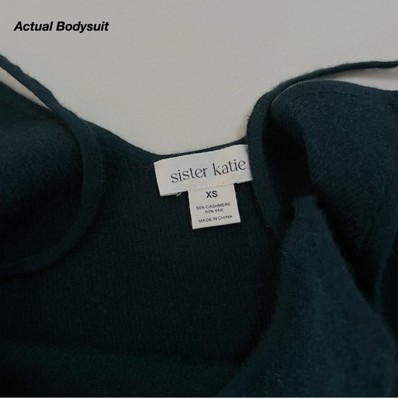 NWOT: SISTER KATIE ANNE HATHAWAY BODYSUIT IN BLACK FOREST (XS) - Picture 6 of 9